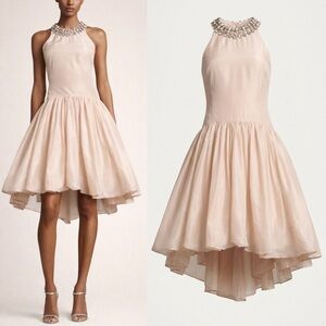 Rebecca Taylor Silk Taffeta Dress in Confection Sz 2 (Pale Dusty Pink) BNWT